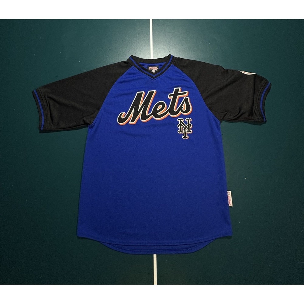 New York Mets Jersey Men's Medium Arm Patch Embroidered Blue‎ Stitches